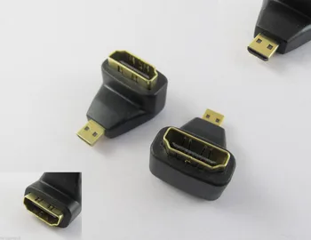 1pcs Micro HDMI Samec Na HDMI Žena 90 Stupňov Pravý Uhol Rodovej Adaptér Konektor