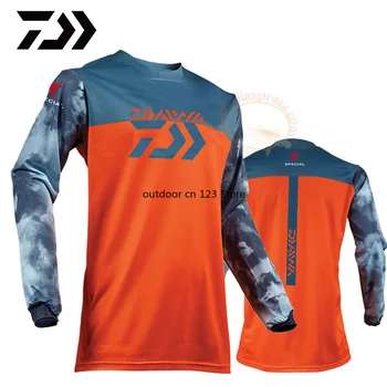 2021 Rýchle Suché Cyklistické, Rybárske Jersey Rybárske Oblečenie Dlhý Rukáv Vonkajšia Priedušná Rybárske Tričká Anti UV Turistika Športové oblečenie