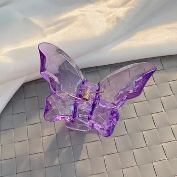 Fantasy Farebný Motýľ Vlasy Pazúr Akryl Vlasy Príslušenstvo Transparentné Vlasy Klip Živice Barrettes Motýľ Tvarované Hlavový Most