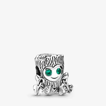 Reálne 925 Sterling Silver Sweet Tree Monster Kúzlo Kovové Korálky Hodí Pandora Náramok Ženy DIY Šperky Čo Bijoux Femme
