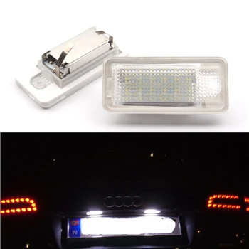 2x bez Chýb 18SMD LED špz Svetlo Auto Žiarovky poznávacia Lampa pre Audi A3, S3 8P A4 B6 B7 A8/S8 8E 8H RS4 Q7
