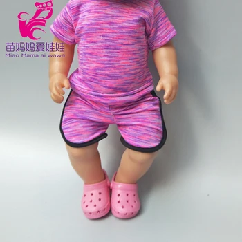 Bábika basic tričko pre 43 cm Baby Doll clothese nastaviť pre 18-palcové bábika shirt dievčatá