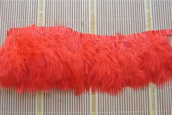 10 metrov červená marabu Úlety pierko výbava Turecko Pierko Výbava okraji 5-8 cm široký marabu výbava marabu fringe