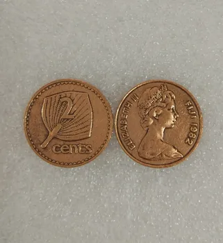 Fidži 2 centimes Commonwealthu Mince, Staré Pôvodné Mince Zberateľské Vydanie Reálne Náhodné Rok