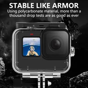 Puzdro Pre GoPro Hero 9 Vodotesné Púzdro Akcia Fotoaparát Potápanie Ochranné Kryty Vysoko Transparentný Materiál Kamery Príslušenstvo