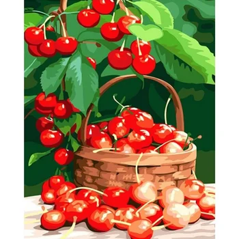Čerstvé Ovocie Cherry Kovov Cín Prihlásiť 8x12inch Doma Kuchynské Nástenné Dekorácie