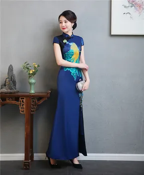 Plus Veľkosť 3XL 4XL 5XL Čínsky Vintage Výšivky Lady Qipao Módne Ručné Tlačidlo Cheongsam Novinka Čínskej Formálne Šaty