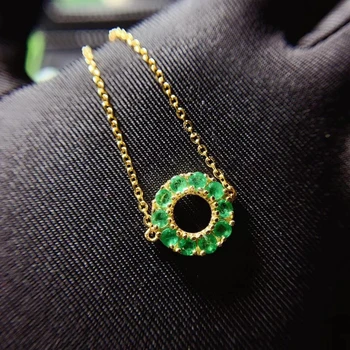 KJJEAXCMY jemné šperky prírodné Emerald 925 sterling silver ženy, drahokam ruke náramok podporu test krásne