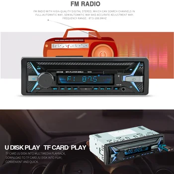 Univerzálny Bezdrôtový Auto Stereo Rádio Multimediálny Prehrávač, 4 Hlasný Reproduktor BT AUX, USB RDS MP3 MVH-290BT Vstavaný BT + mikrofón
