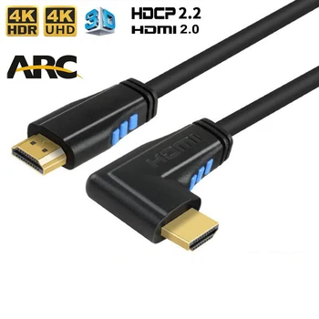 V pravom Uhle HDMI 2.0 kábel 90 stupňov Ľavý Uhol HDMI kábel HDR 4K/60Hz HDMI 2.0 HDMI ARC pre PS4 pro Apple TV Xbox tie