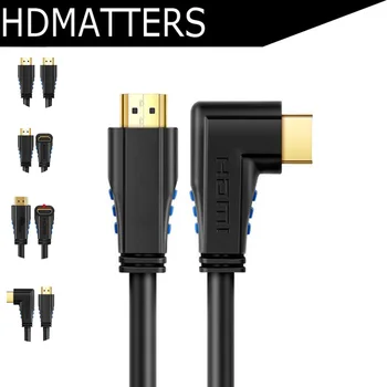 V pravom Uhle HDMI 2.0 kábel 90 stupňov Ľavý Uhol HDMI kábel HDR 4K/60Hz HDMI 2.0 HDMI ARC pre PS4 pro Apple TV Xbox tie