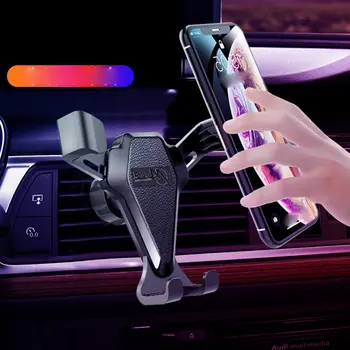 Auto textúry kože mobilný telefón držiak auta gravitačné odvzdušnenie navigáciu do auta držiak prístrojový panel prísavky typ