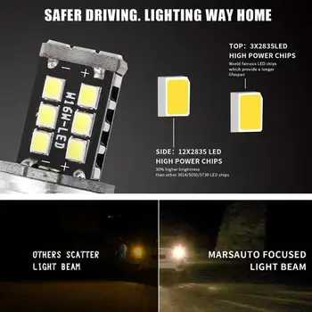2 ks Auto Svetlá Spätného Svetla 1156 15smd Brzdy Lampa High Power Led Žiarovka Biele Svetlo Automobilov LED Svetlá Univerzálny