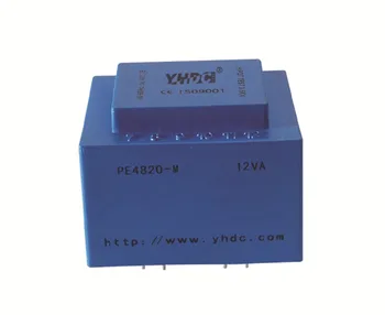 PE4820-M Power 12VA vstup 110V Výstup 2*18V 50-60Hz Vaccum Epoxidové Zapuzdrené PCB Zváranie Oddeľovací Transformátor