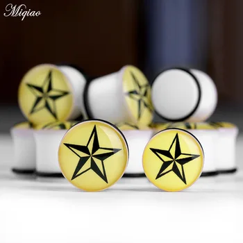 Miqiao Európskych a Amerických náušnice Akryl Auricle s zástery Pentagram Ucho Ucho Expander Piercing Šperkov