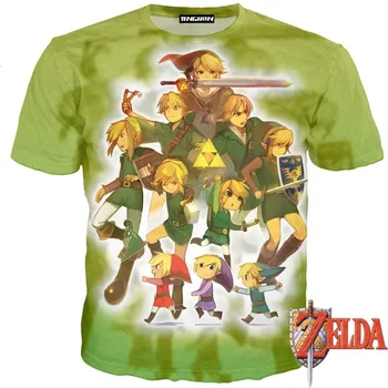 XS-7XL Dobrodružstvo Cartoon Legend Of Zelda T-Shirt Anime pánske Kompresné Tričko Animal Kôň Krásy Cosplay Deti T-Shirt 01