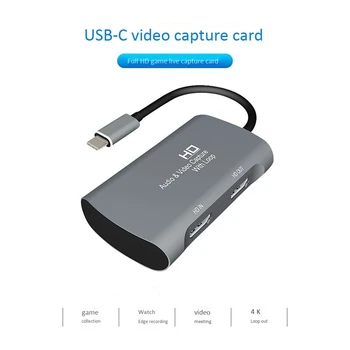 Typ-C, HDMI Video Capture Karty 4K Sn USB3.0 Mic o Live Široký Prúd