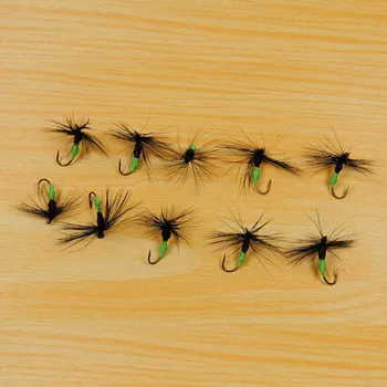 Horúce Mravce Ryba návnady 10PCS/Bal 10# Umelé Ant Fly Rybárske Falošné Skus Black Red&Green Zadok Mravce na Pstruhy muškárenie