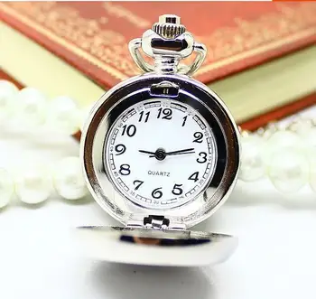 Nové Starožitné klasické smalt jeleň vzor steampunk quartz Vreckové hodinky náhrdelník dieťa darček