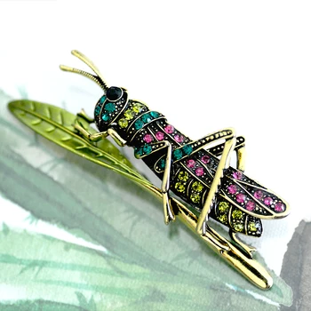 Morkopela Locust Hmyzu Brošňa Pin Veľké Kobylky Kolíky a Brošne Drahokamu Kytice Oblečenie Klip Kovové Šatku Klip