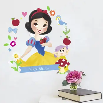 Disney nálepky karikatúra holka princezná samolepka papier deti izba spálňa posteli vymeniteľné dekorácie-nálepky