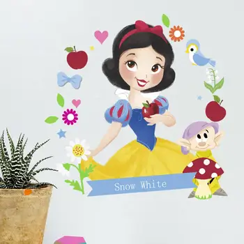 Disney nálepky karikatúra holka princezná samolepka papier deti izba spálňa posteli vymeniteľné dekorácie-nálepky