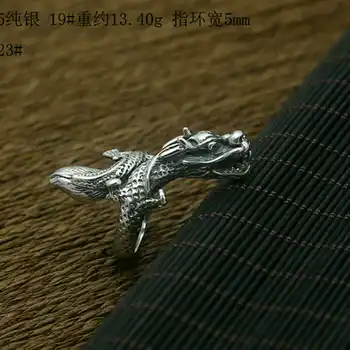 S925 mincový striebro mužov krúžok osobnosti módne retro klasické šperky despotický Tamron lietania modelovanie 2018 nové darček