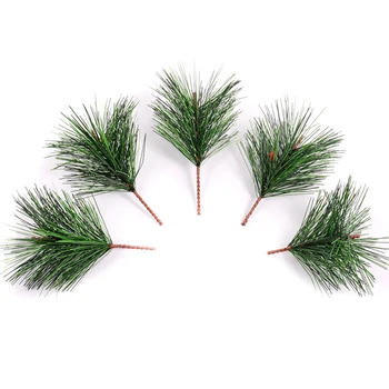1/10PCS Umelé Zelené Borovicové Ihly pre Svadobné, Vianočné Dekorácie DIY Plavidlá Darček Vianočný Strom Decor
