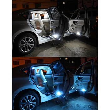 10Pcs Biela, Canbus led interiéru Vozidla svetla Kit Na roky 2012 - 2016 2017 Hyundai Akcent IV (RB) led Dome batožinového priestoru špz Lampa