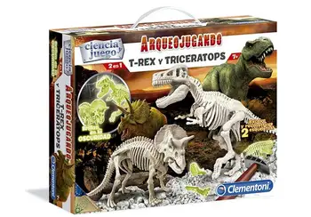 Arqueplaying T-Rex a fluorescenčné Triceratops hračka remesiel a vzdelávacích