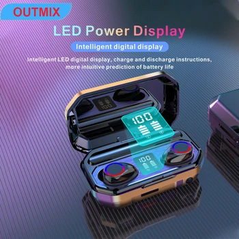 Nové M12 TWS bezdrôtová 5.0 slúchadlá IPX7 nepremokavé športové slúchadlá šumu slúchadlá pre IOS a Android