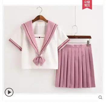 Japonský námorník vyhovovali JK jednotné triedy jednotnú školskú uniformu žena vysokej školy rast / krátky rukáv skladaná sukňa oblek