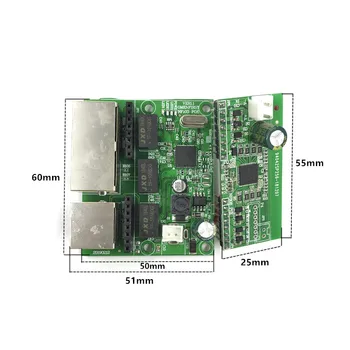3-port Gigabit POEswitch modul je široko používaný v LED riadok 3 port 10/100m kontakt POEport mini switch modul PCBA Doska