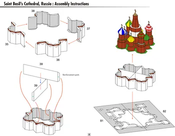 Rusko, St. Basil je Katedrála 3D Papier Model Sveta Slávnych Historických Architektonických Troch-dimenzionální Papier Model Príručka DIY Práce