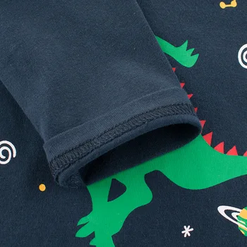 2020 Móde Nový Štýl Batoľa Dlhý Rukáv Bavlnené Tričko Cartoon Dinosaura Vzor Pohode Chlapci Oblečenie Dieťa Košele Dieťa Boys Topy