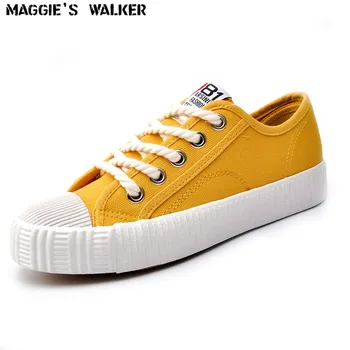 Maggie je Walker Ležérne Topánky Priedušná Ženy Móda plátno topánky Nových Prírastkov Krajky-up Bežné Jarné Topánky Veľkosť 35~39