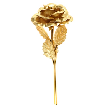 Fólie Á Ruža Zlatá Farba Rose Svadobné Dekorácie Umelý Kvet LÁSKY Obrázok Držiak na Valentína Darček Súčasnosti Dekor
