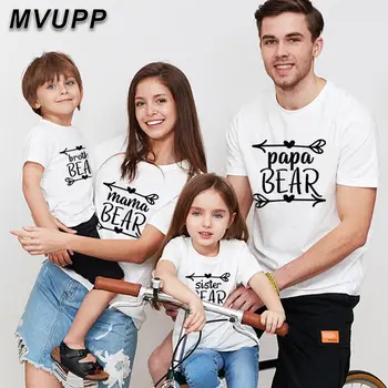 Krátke Rukáv tričko Vrchné Kvalitné letné oblečenie List tlač Matka, dcéra oblečenie otec a syn s rodinou zodpovedajúce oblečenie