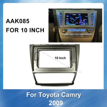 10 palcový autorádia Rám Adaptér Dash Výbava Pre Toyota Camry 2009 Car Stereo Prijímač Výbava Auta fascia Frame panel Rám Dash Mount