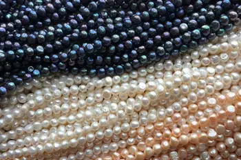 Skutočné Prírodné Perly 9 mm čiernej farby biela ružová barokový sladkovodné perly voľné korálky DIY darček jeden pramene Diera Cca 1mm