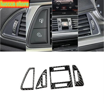 Auto Uhlíkových Vlákien Auto Klimatizácia Zásuvky Dekorácie Rám Pre Audi A6, A7 2012 - LHD Automobilových Interiérových Doplnkov
