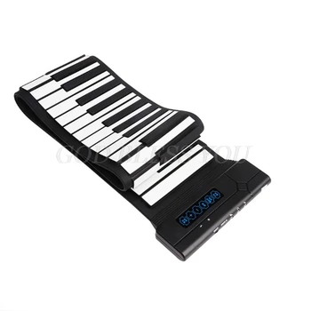 Flexibilné 88 Kľúče Usb Flexibilné Roll Up Roll-Up, Elektronické Piano Klávesnice Professional S Batériou Drop Shipping