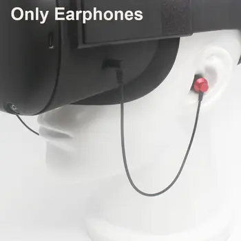 Black 22 cm Hry -Audio V Uchu Cestovné Ľahký Káblové Slúchadlá VR Headset Pre Oculus - Quest