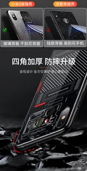 Luxusné 9H Tvrdeného Skla Telefón puzdro Pre Xiao Mi 8 Mi8 Plnú Ochranu Mäkký Nárazník Zadný Kryt Pre Xiao Mi 8 SE Sklo Prípadoch