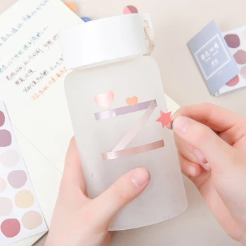 12 Listov Kawaii Dot Srdce Morandi Farba Dekoratívne Samolepky kórejský DIY Scrapbooking Denník Album Tesnenie Nálepky na kancelárske potreby