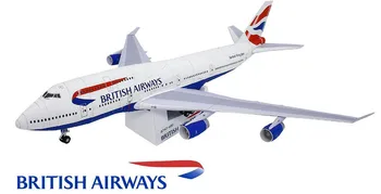 British Airways 3D Papier Model Boeing 747-400 Civilné Letectvo, Lietadlá Model Ručného Papiera Model Detí, Dospelých, Vzdelávacie Hračky