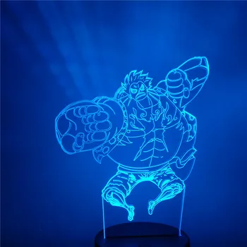 3D Lampa Anime Lampe Manga Jeden Kus Luff Lampe Atmosféru Batérie Powered Usb 3d Led Nočné Svetlo Yeezy Xioami Spálňa Decor