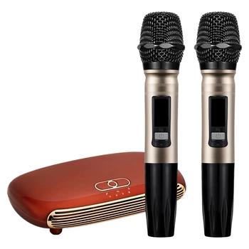NOVÉ-K8 Mini USB Bezdrôtový Bluetooth Mikrofón Karaoke K Song Player Set NÁM PLUG