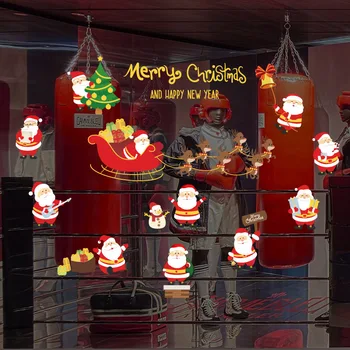 1pcs 45*60 cm DIY Vianočné Samolepky na Stenu NOVÉ Santa Claus Vianočný darček-Veselé Vianoce dovolenku nálepky vianočné ozdoby