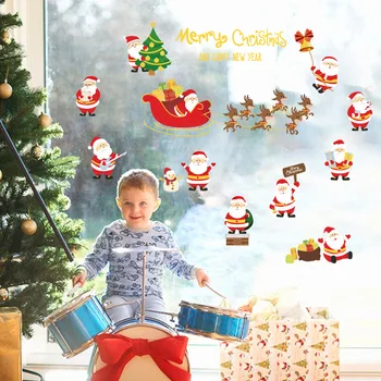 1pcs 45*60 cm DIY Vianočné Samolepky na Stenu NOVÉ Santa Claus Vianočný darček-Veselé Vianoce dovolenku nálepky vianočné ozdoby
